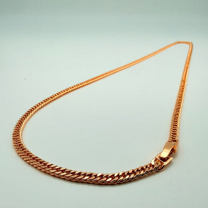 Cadena Cubana Oro Rosa – 4mm