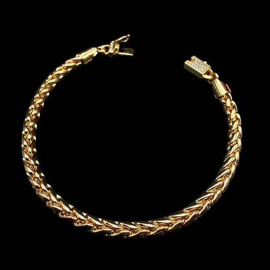 Pulsera Escama Dragón Oro –  4 mm
