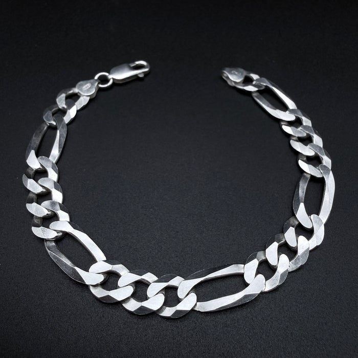 Pulsera Fígaro 10mm - Plata 925 Italy
