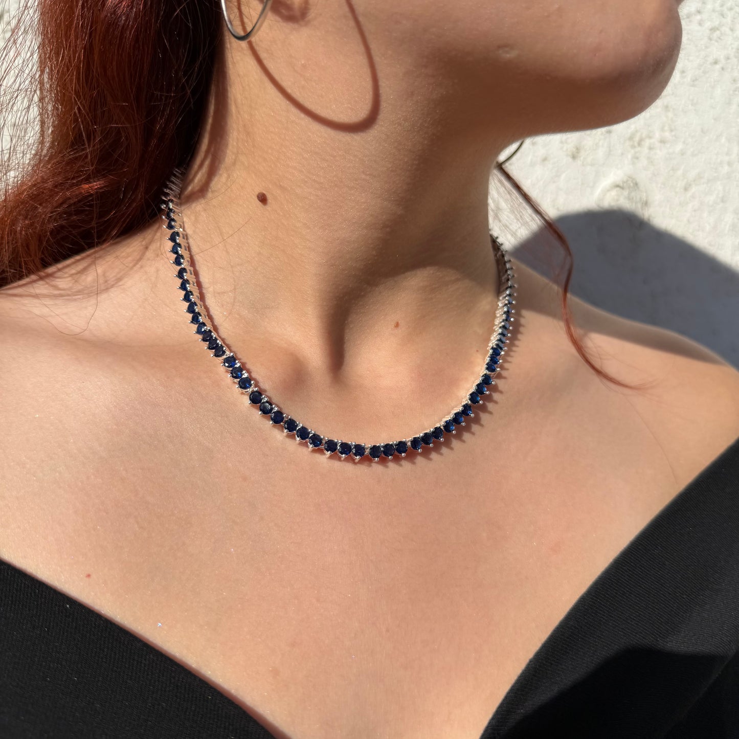 Collar Gotas de Luz circones azules