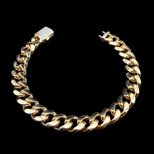 Pulsera Cubana Oro – 9 mm