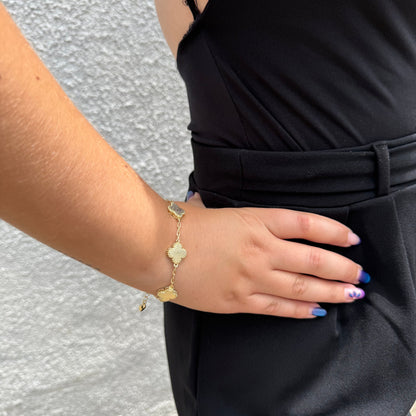 Pulsera Van Cleef Azul Dual Oro – Silver Ice 07
