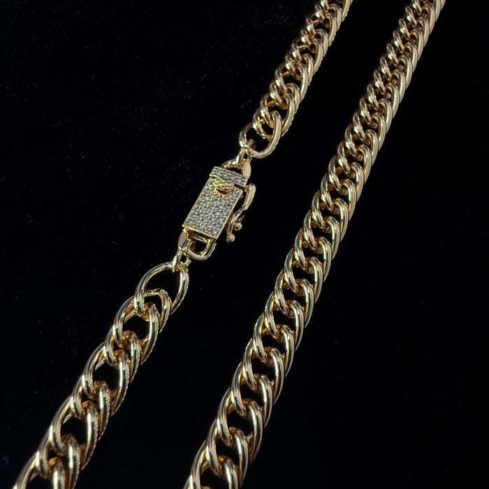 Cadena Doble Cubana Oro –  7 mm