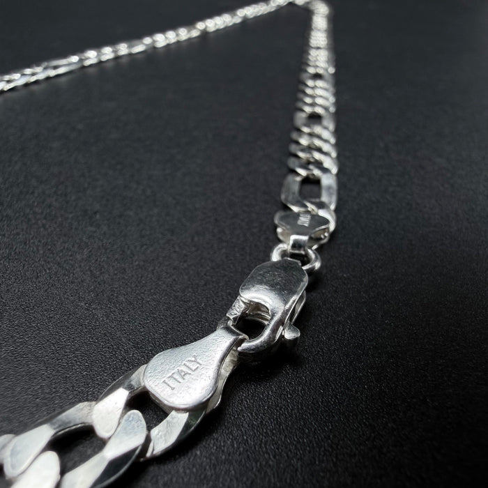 Cadena Fígaro 7mm - Plata 925 Italy