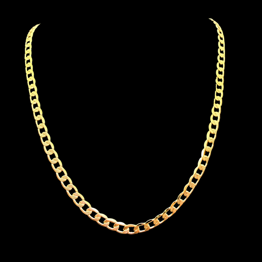 Cadena Grumet Facetada Oro – 6 mm