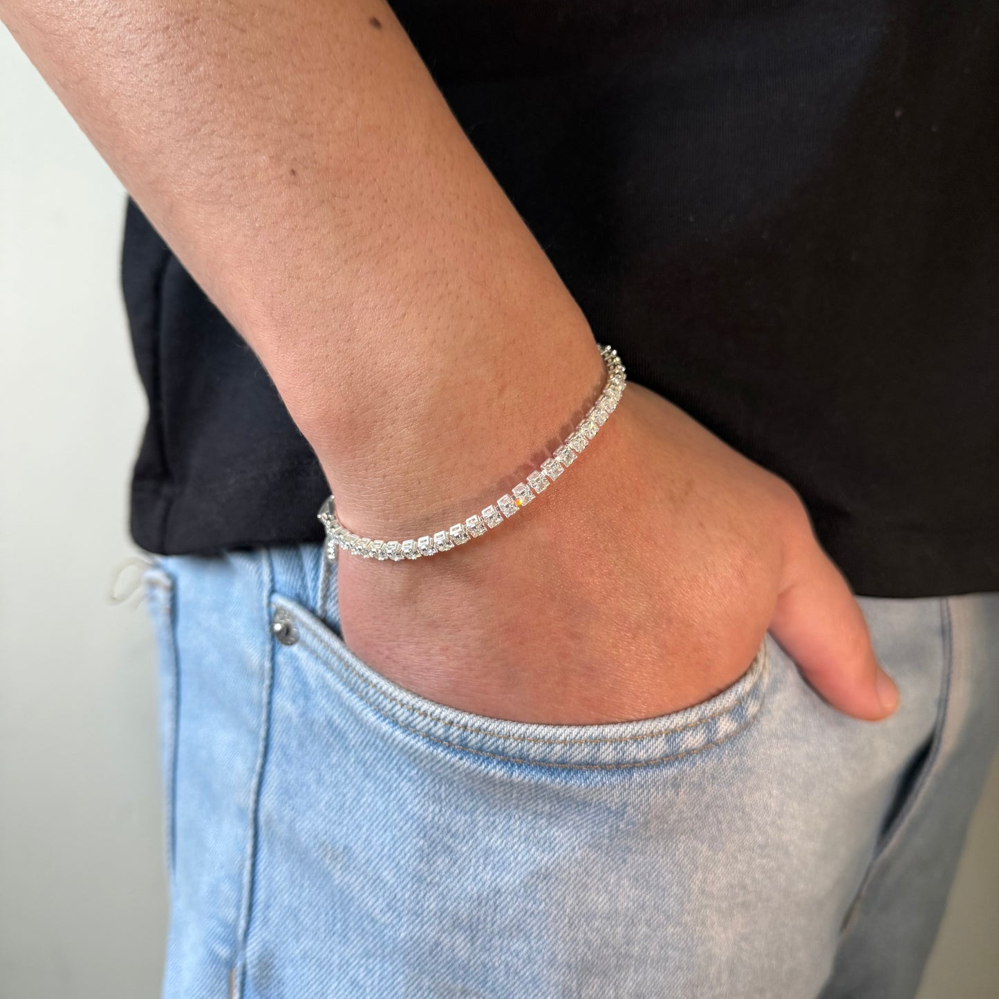 Pulsera Tennis con Circones  4mm