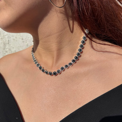 Collar Glam circones negros