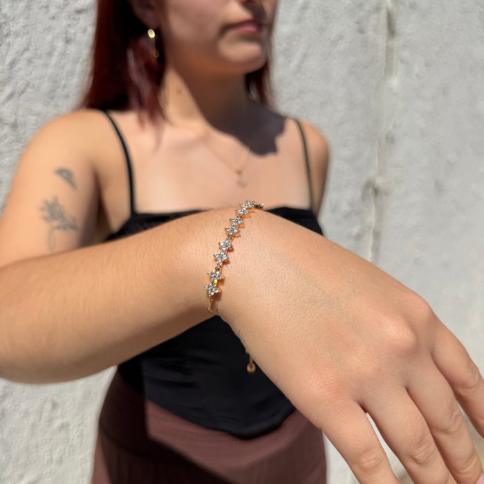 Pulsera Jardín Dorado - Oro Rosa