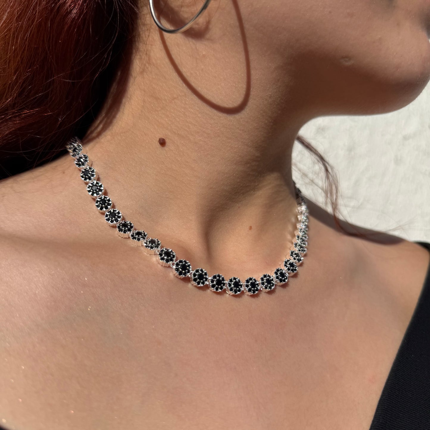 Collar Glam circones negros