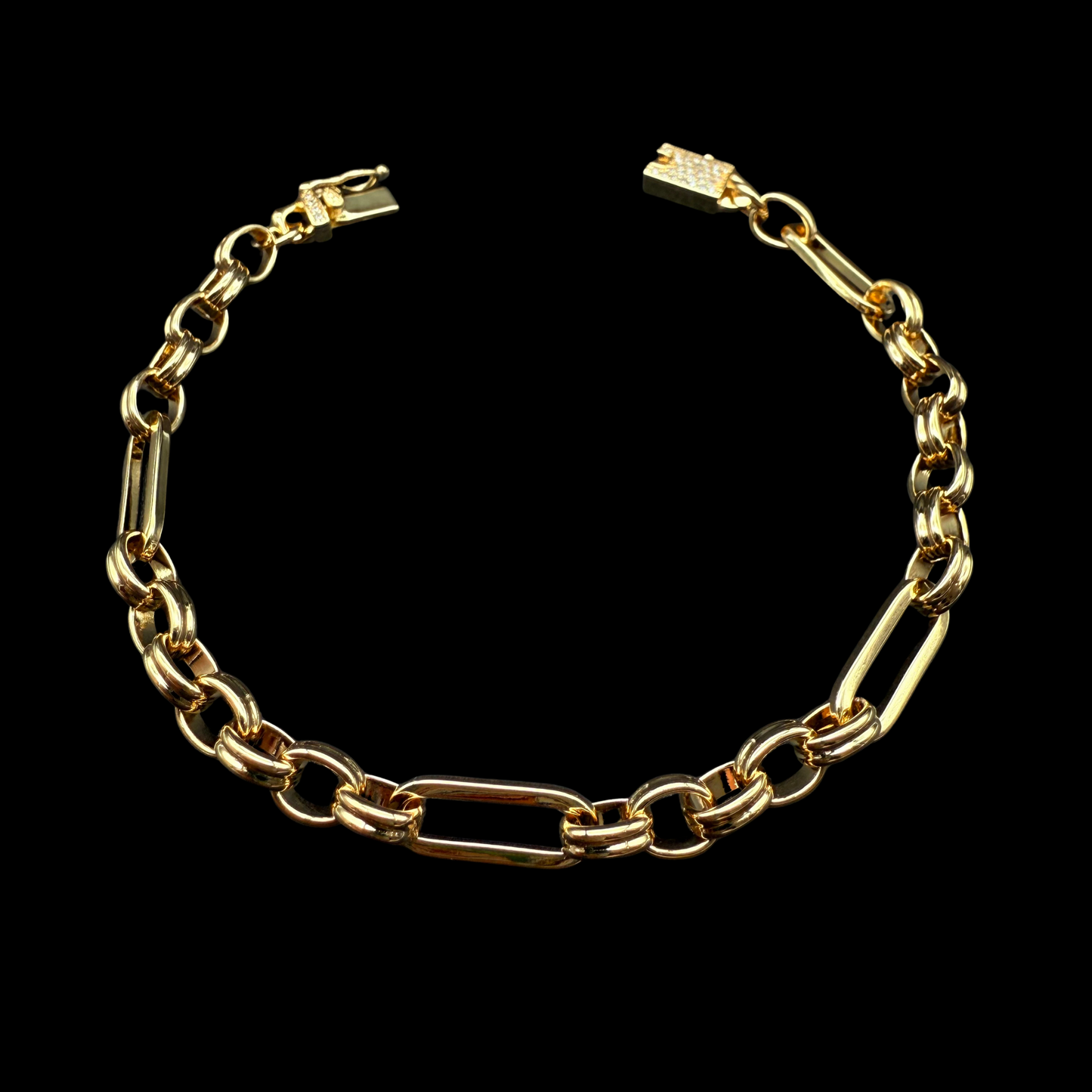 Pulsera Rolo Facetada Oro Goldfilled – 6,5 mm