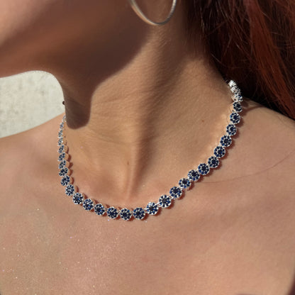 Collar Glam circones Azules