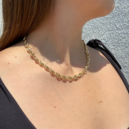 Cadena Gucci Inflada Oro