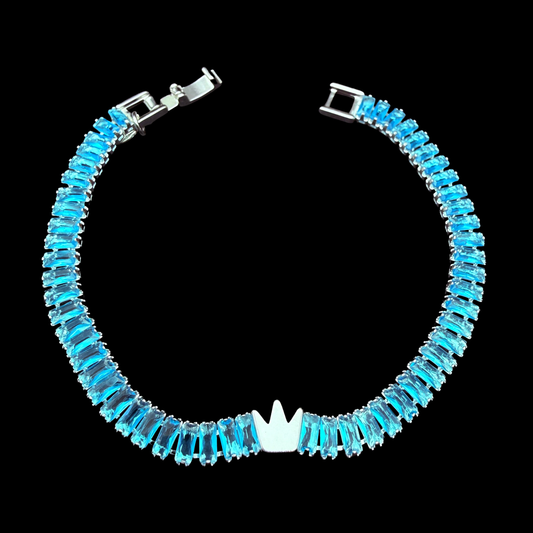 Pulsera Tennis Corona Celeste 6mm