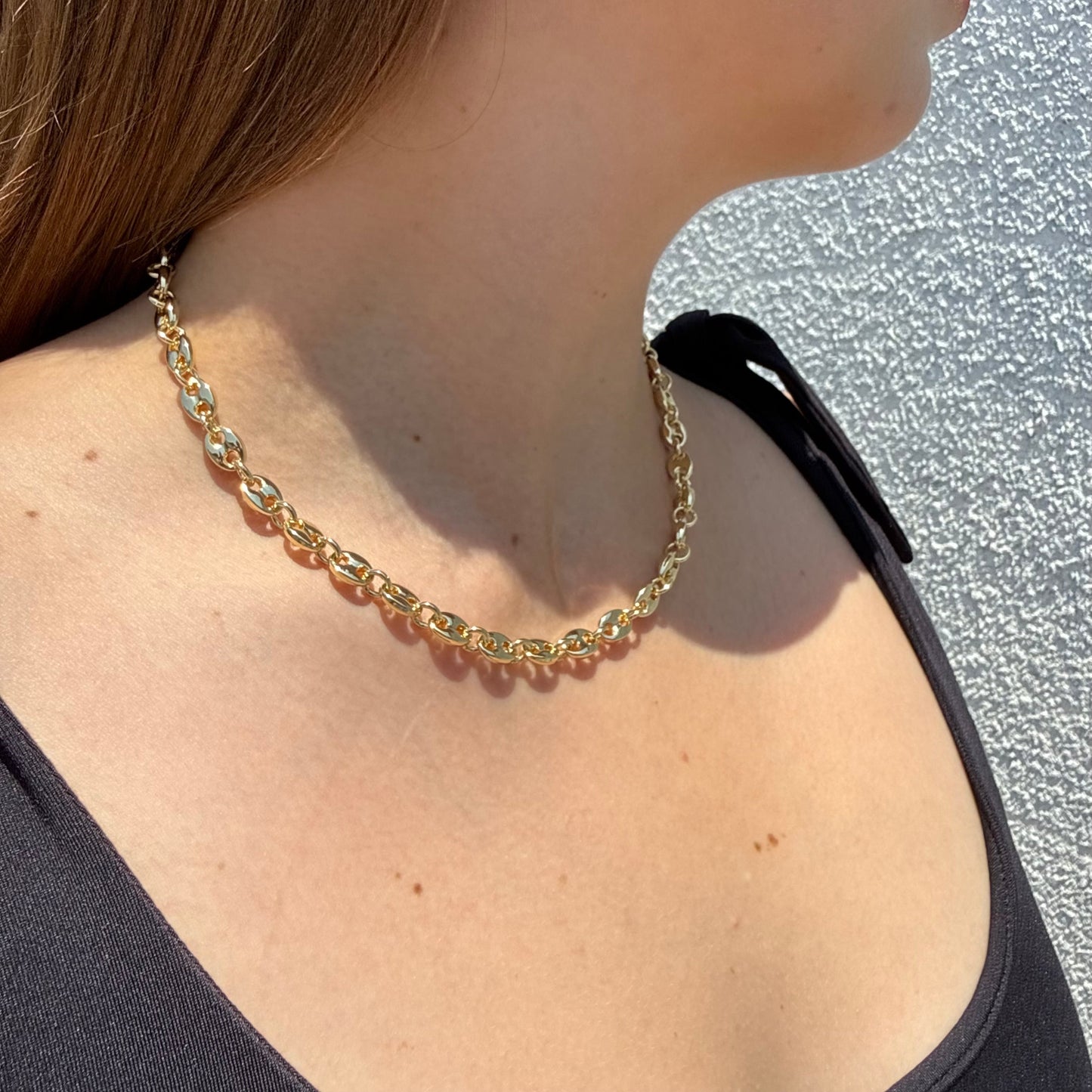 Cadena Gucci Inflada Oro