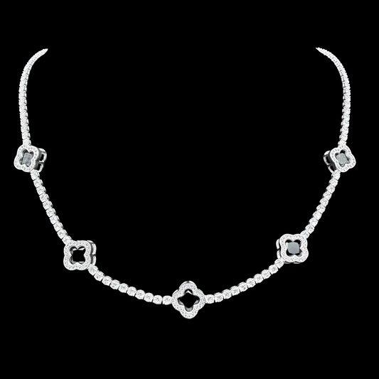 Collar Van Cleef micro circones negros