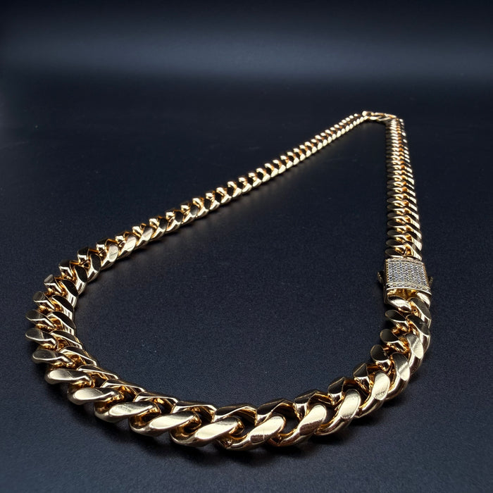 Cadena Cubana Oro – 10 mm