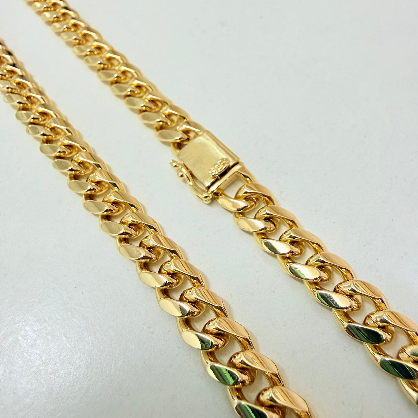 Cadena Cubana Oro Goldfilled – 8 mm – Silver Ice 02