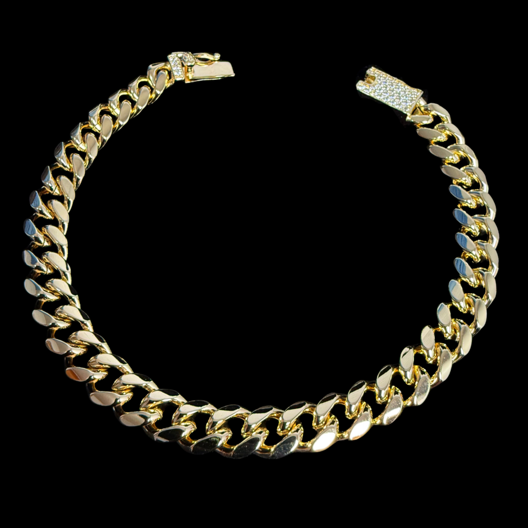 Pulsera Cubana Oro – 8 mm