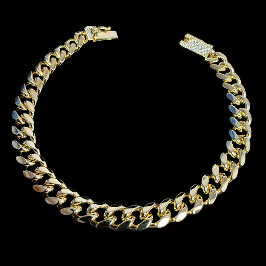 Pulsera Cubana Oro – 8 mm