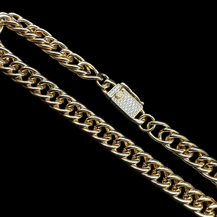 Pulsera Doble Cubana Oro – 7 mm