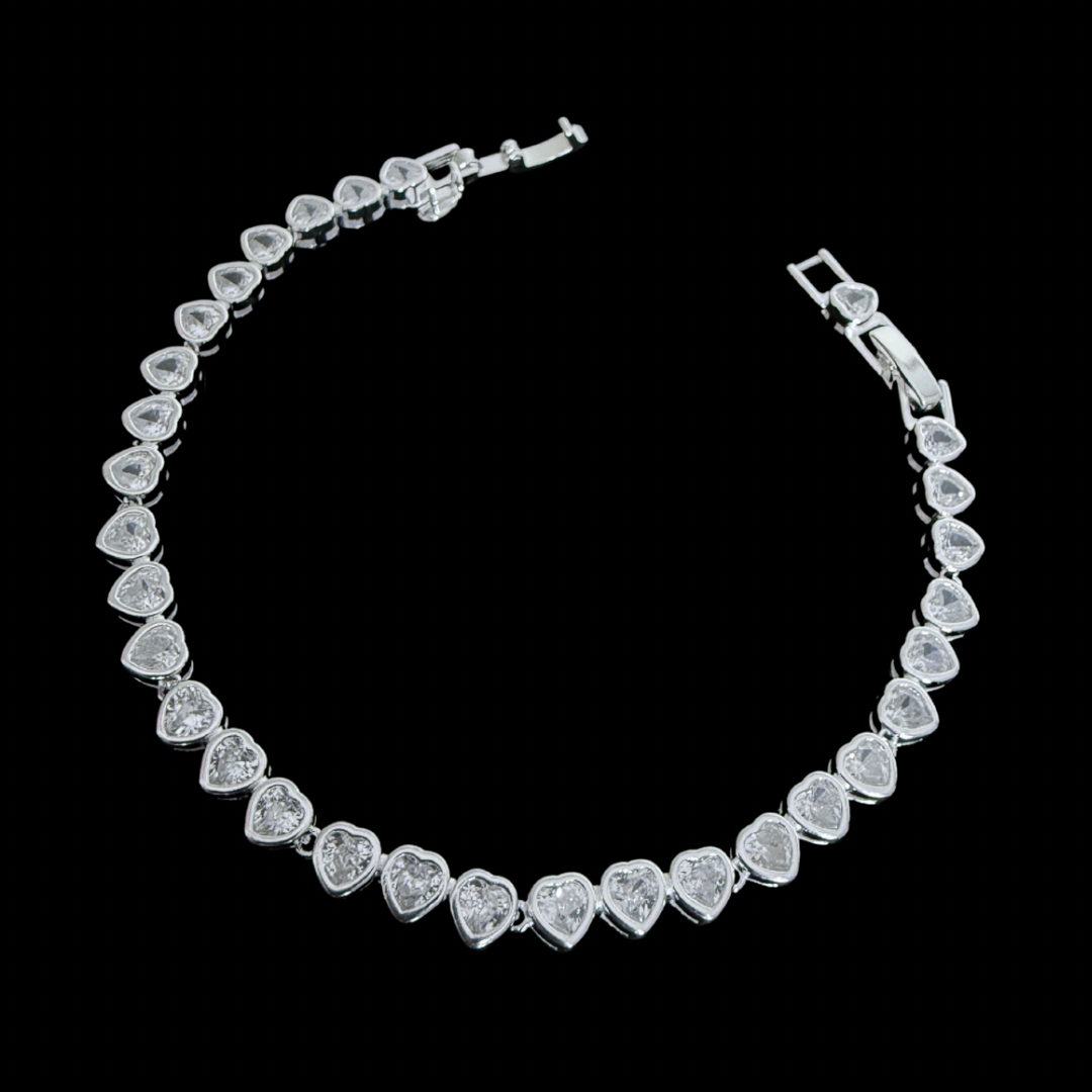Pulsera Mini Corazones en Plata 925