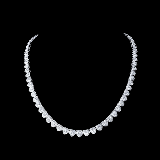 Cadena Ice Heart en Plata 925 con micro circones