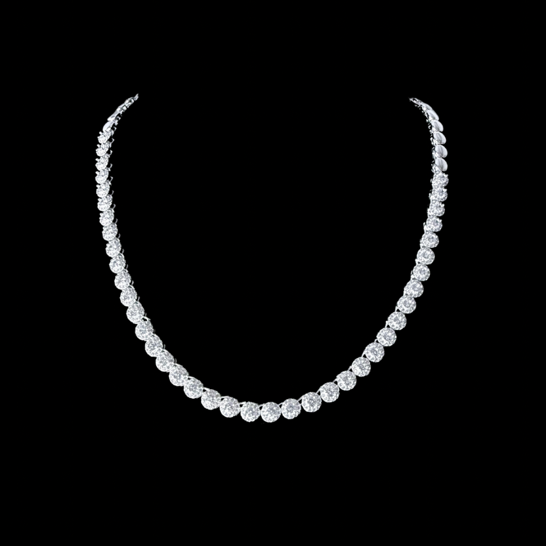Cadena Luna Ice en Plata 925 con micro circones