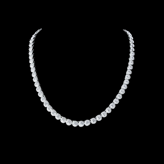 Cadena Luna Ice en Plata 925 con micro circones
