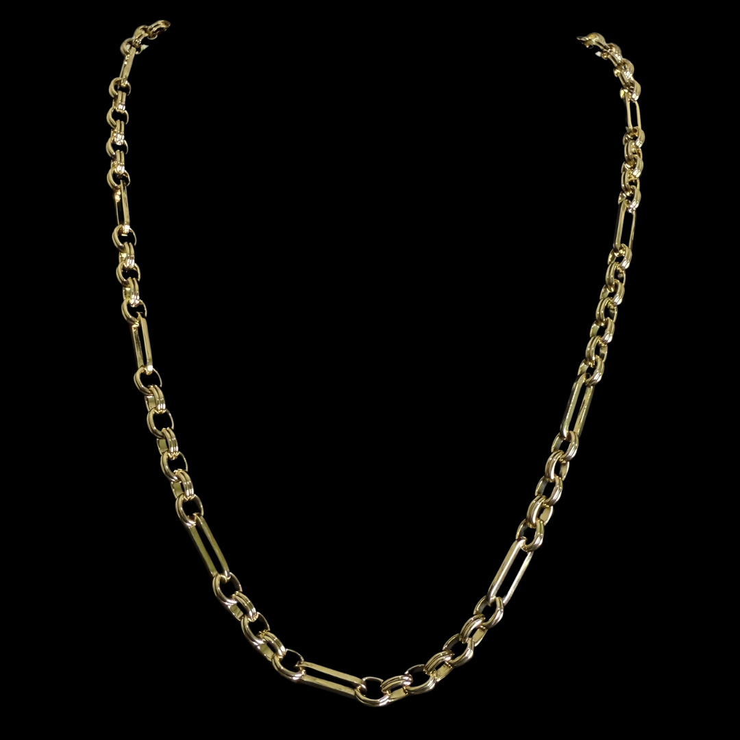 Cadena Rolo Facetada Oro Goldfilled – 60 cm x 7 mm