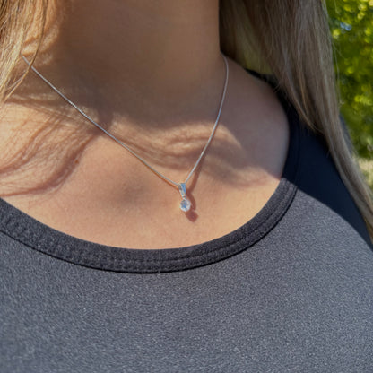 Collar Punto de Luz Solitario Plata 925