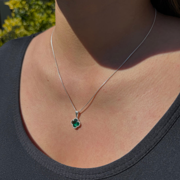 Collar Van Cleef Esmeralda Plata 925