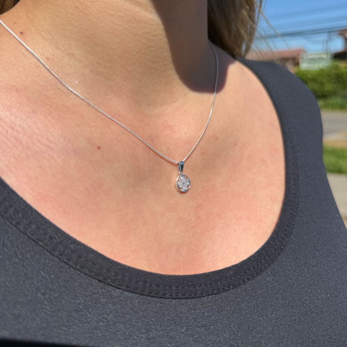 Collar Van Cleef Halo Plata 925