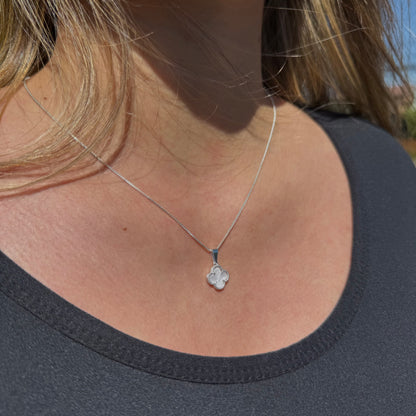 Collar Van Cleef Blanco Clásico Plata 925