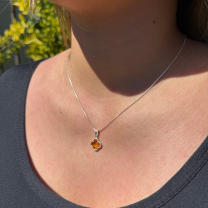 Collar Van Cleef Ámbar Plata 925