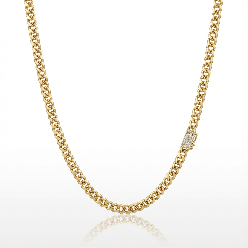 Cadena Cubana Oro – 5 mm