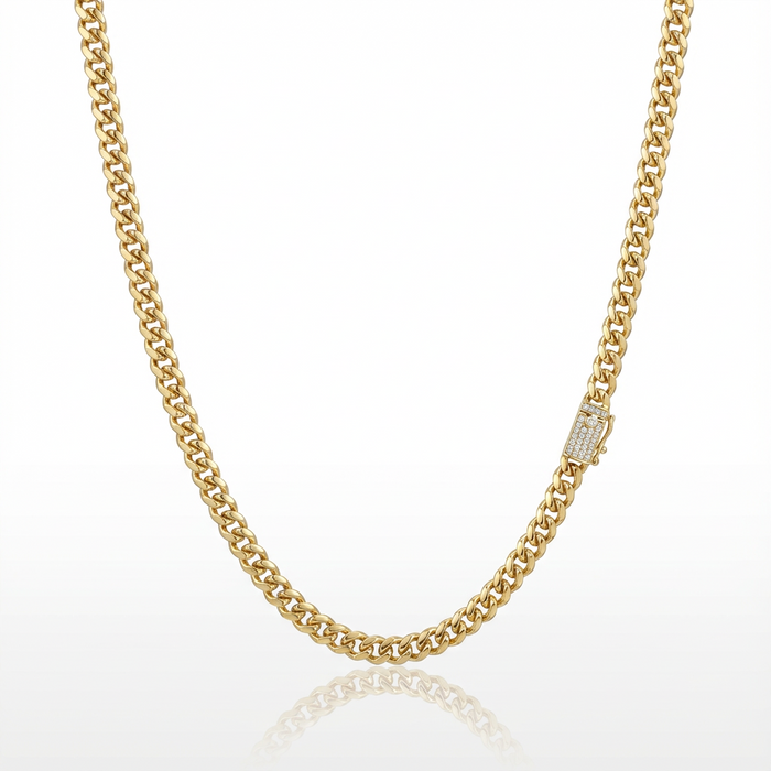 Cadena Cubana Oro – 5 mm