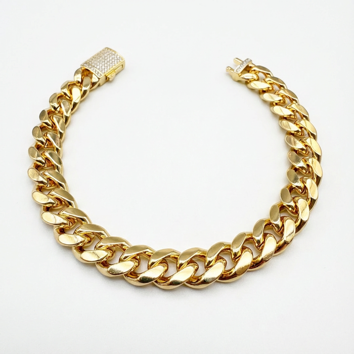 Pulsera Cubana Oro – 9 mm