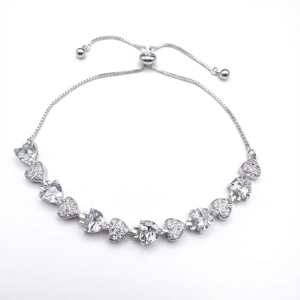 Pulsera Crystal Love Plata