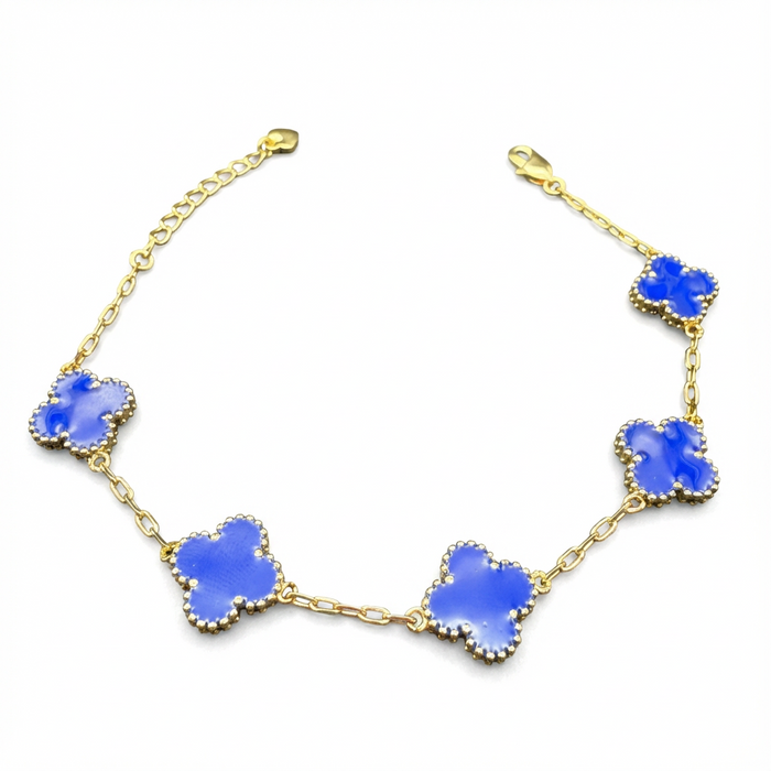 Pulsera Van Cleef Azul Dual Oro