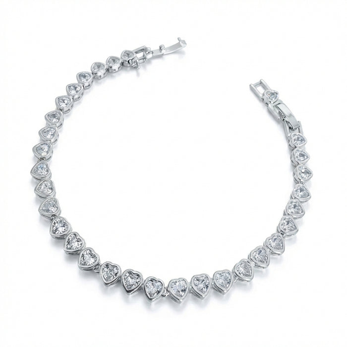 Pulsera Mini Corazones en Plata 925