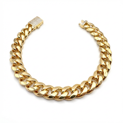 Pulsera Cubana Oro – 9 mm