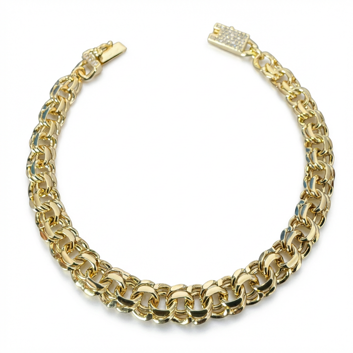 Pulsera Doble Rolo Oro – 8 mm