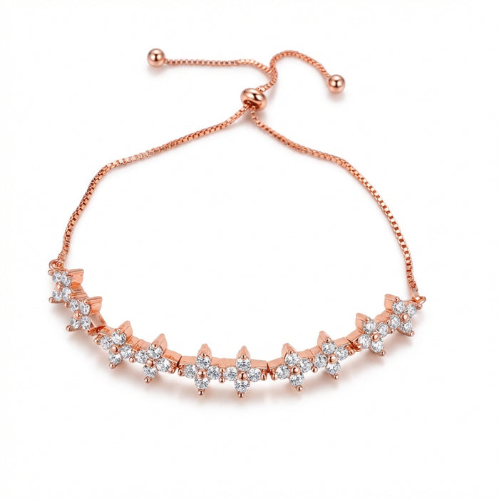 Pulsera Jardín Dorado - Oro Rosa