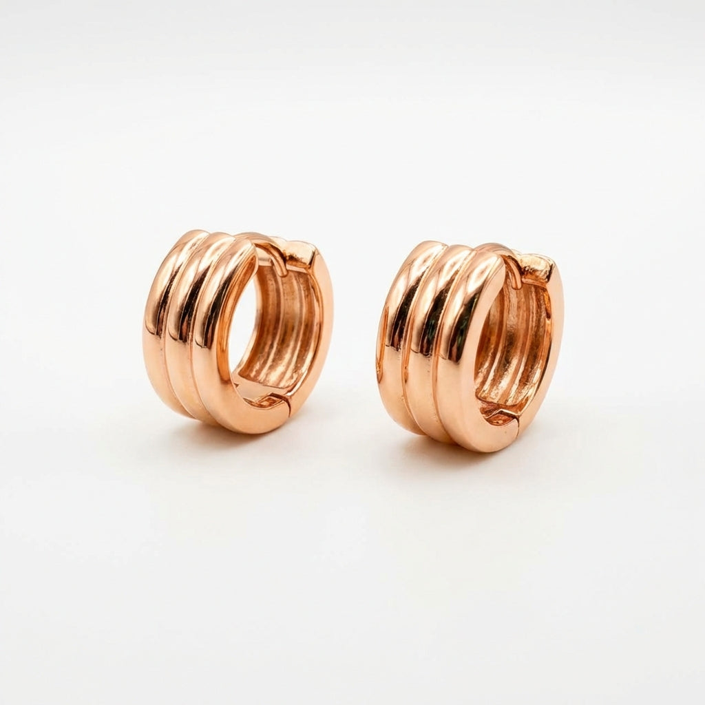 Aros Éclat - Oro Rosa