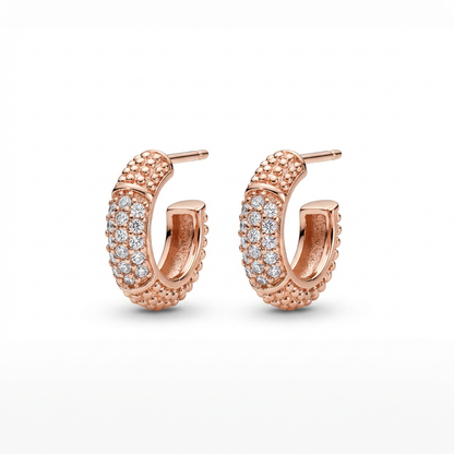 Aros Bubble Gold- Oro Rosa