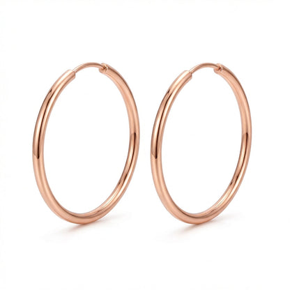 Aros Minimal - Oro Rosa