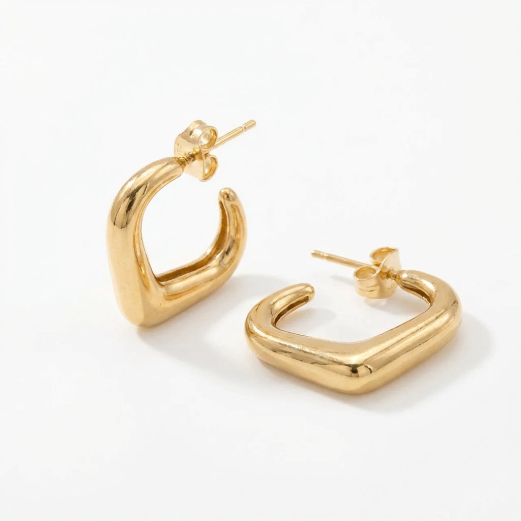 Aros Media Luna - Oro