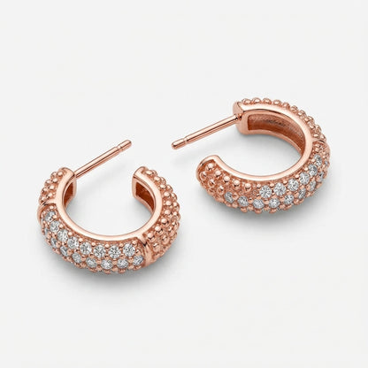 Aros Bubble Gold- Oro Rosa