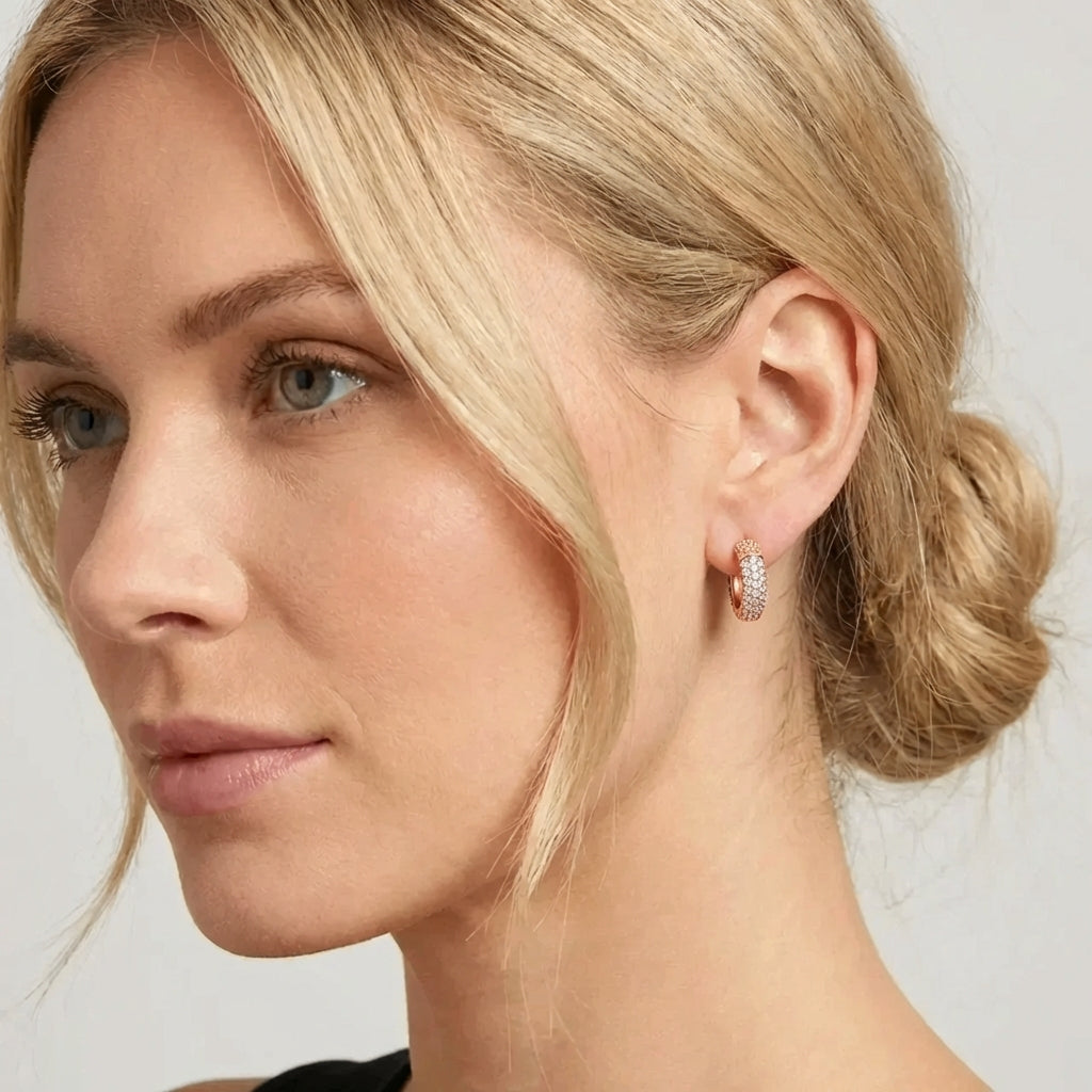 Aros Bubble Gold- Oro Rosa