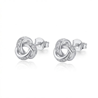 Aros Nudo Brillante - Plata 925